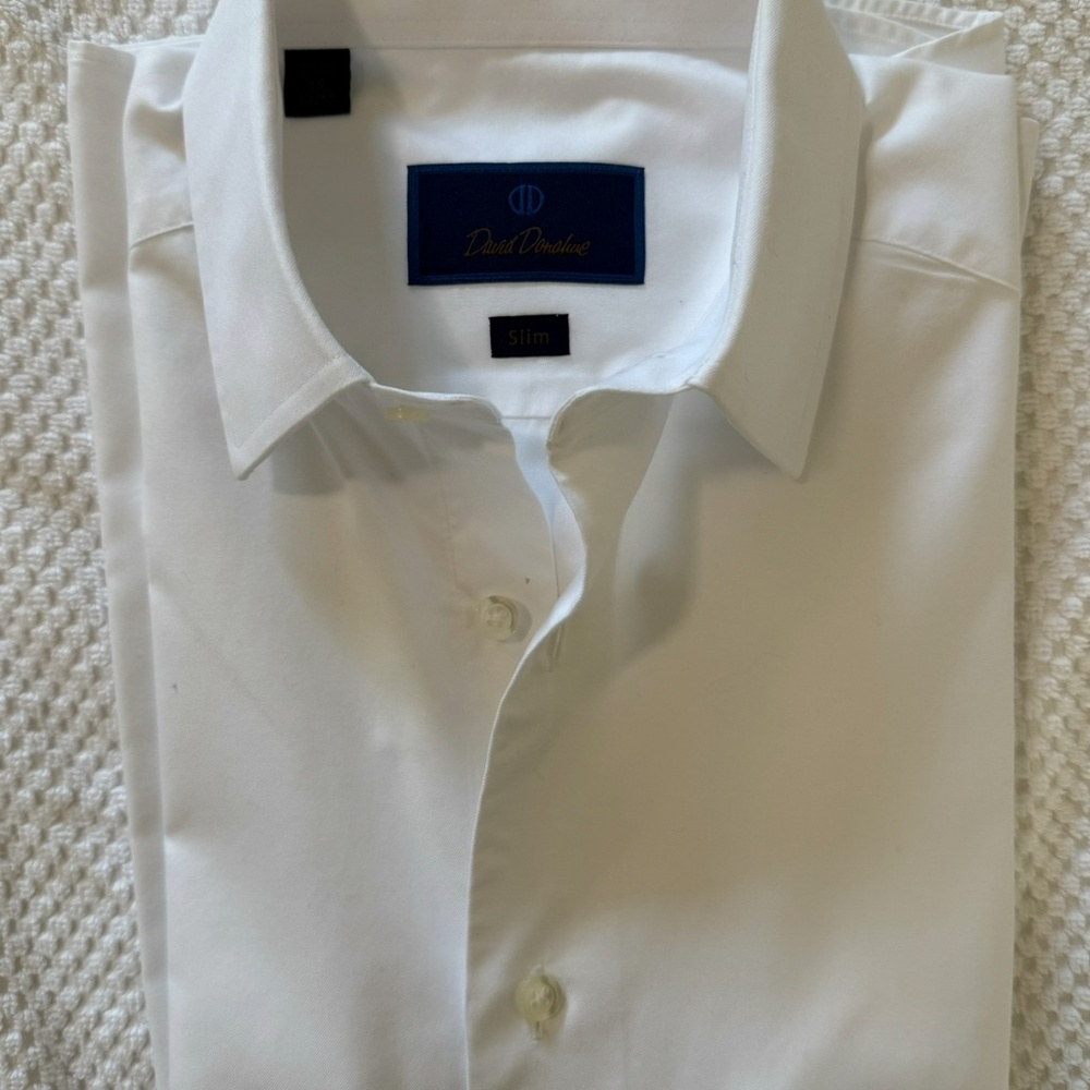 David Donahue Dress Shirt Slim Fit 15 32/33